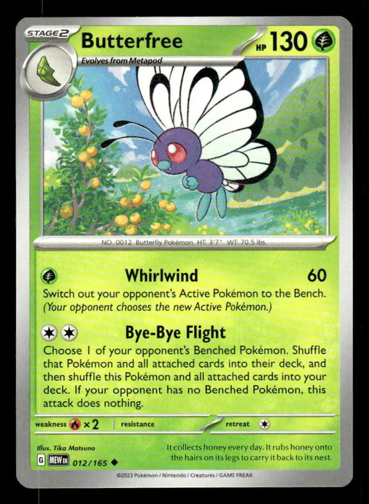 SV: Scarlet & Violet 151 #012/165 Butterfree NM - Pokémon Card Single