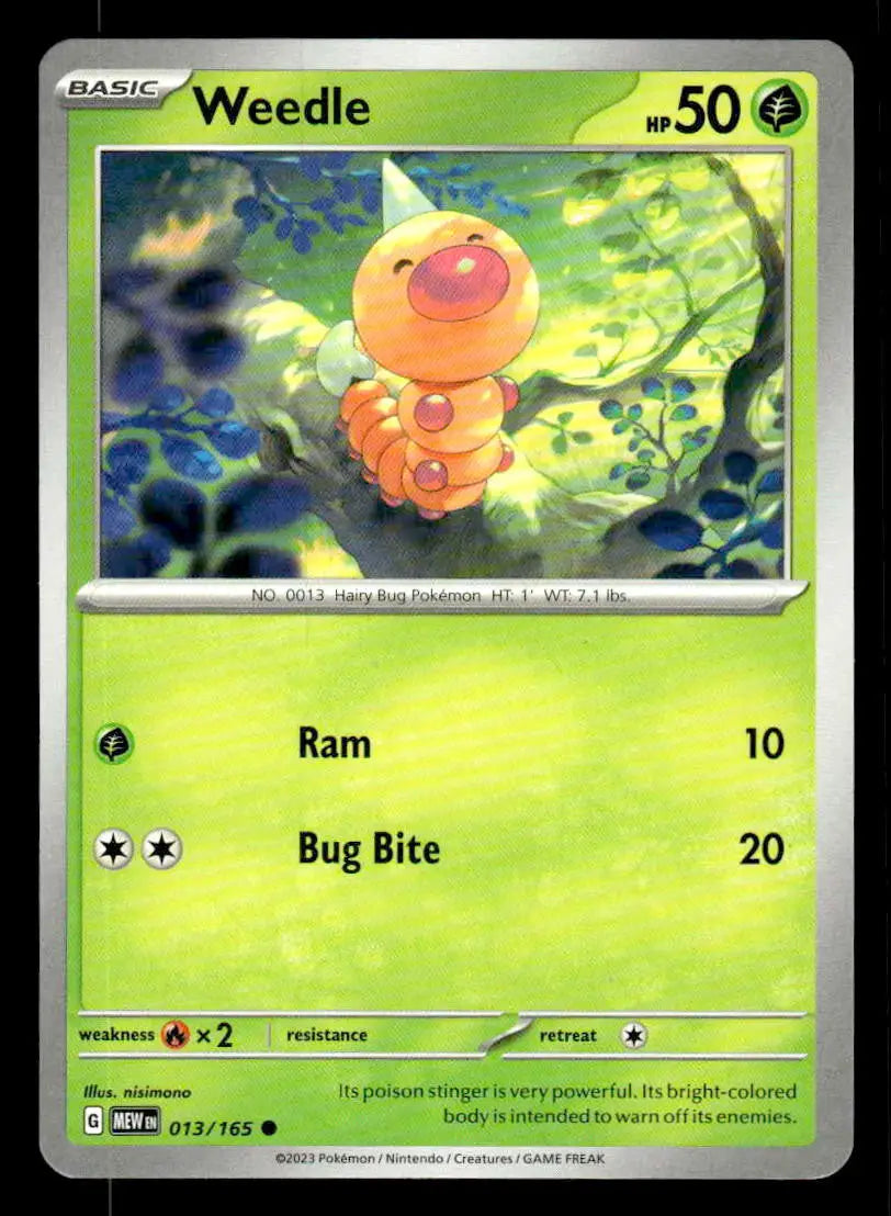 SV: Scarlet & Violet 151 #013/165 Weedle - Pokémon Card Single
