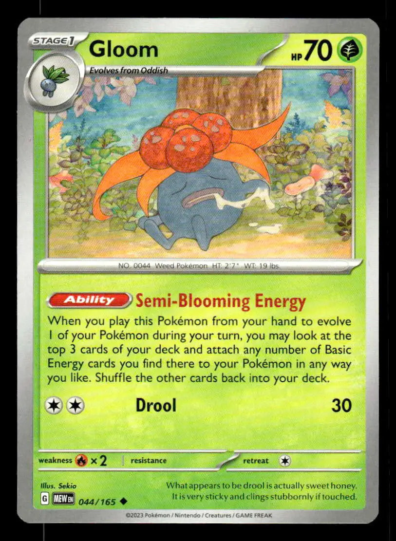 SV: Scarlet & Violet 151 #044/165 Gloom - Pokémon Card Single