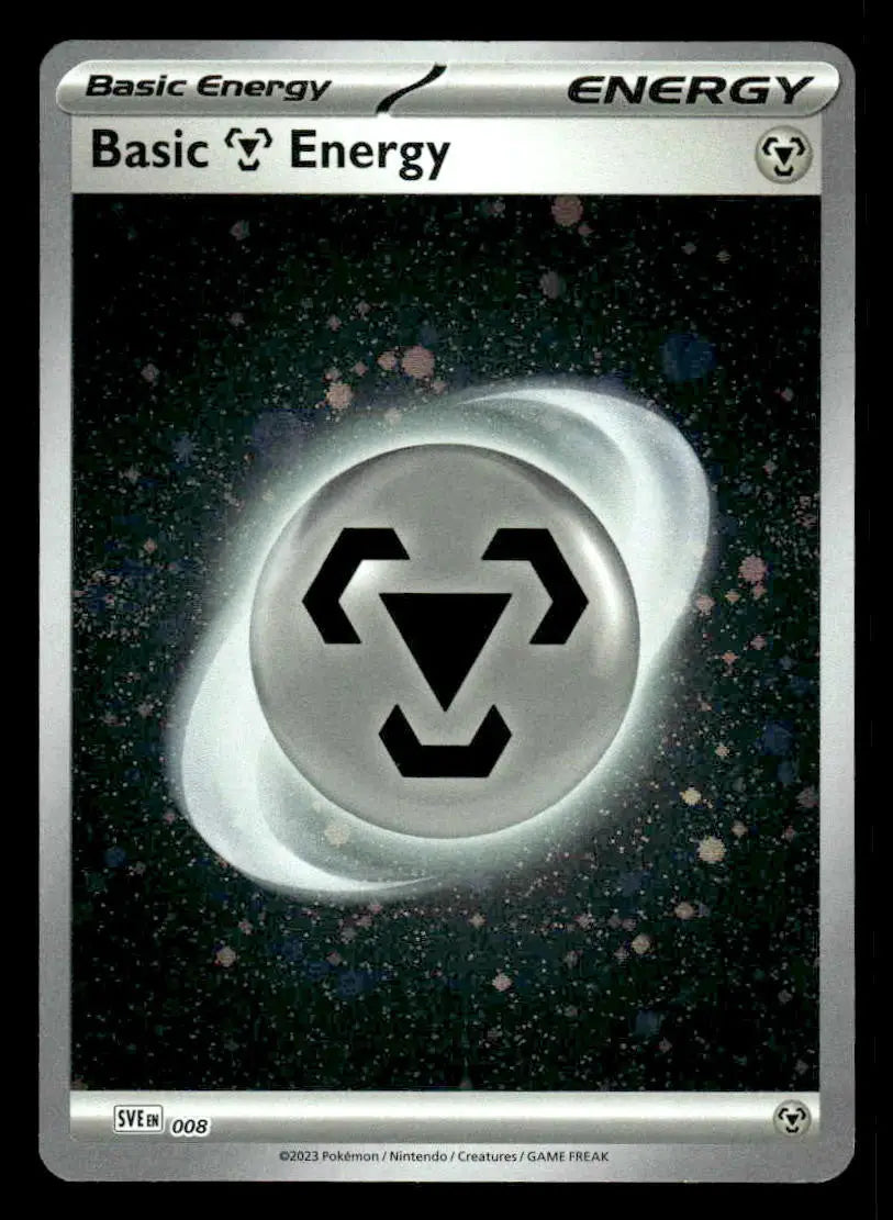 SV01: Scarlet & Violet Base Set #008 Basic Metal Energy (Cosmos Holo) NM - Pokémon Card Single