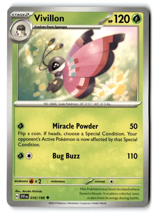 SV01: Scarlet & Violet Base Set #010/198 Vivillon - Pokémon Card Single
