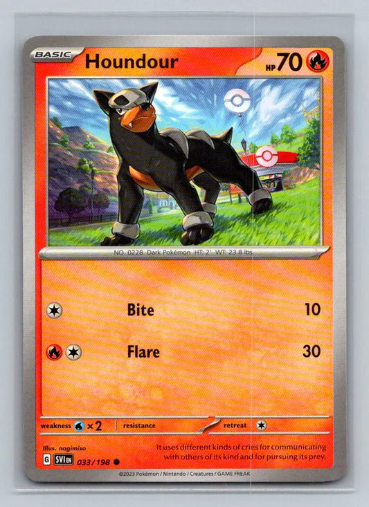 SV01: Scarlet & Violet Base Set #033/198 Houndour - Pokémon Card Single