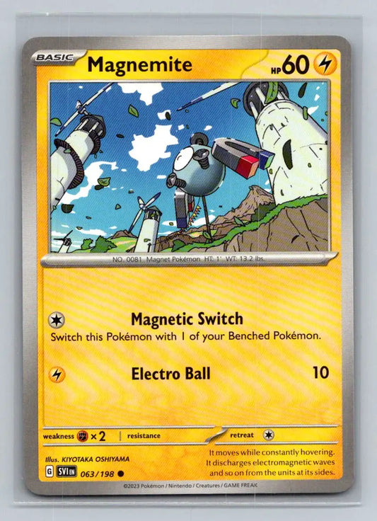 SV01: Scarlet & Violet Base Set #063/198 Magnemite - Pokémon Card Single