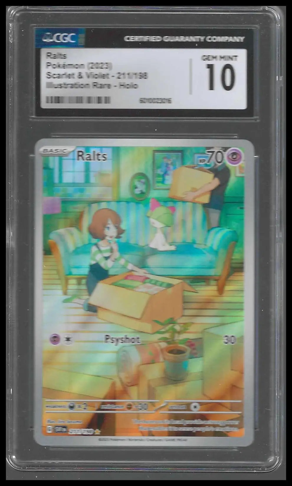 SV01: Scarlet & Violet Base Set #211/198 Ralts Holo CGC 10 - Pokémon Card Single