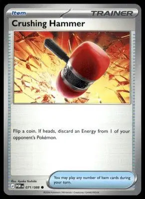 SV01: Scarlet & Violet Base Set Crushing Hammer 168/198 Common Regular SVI 2023 - Pokémon Card Single