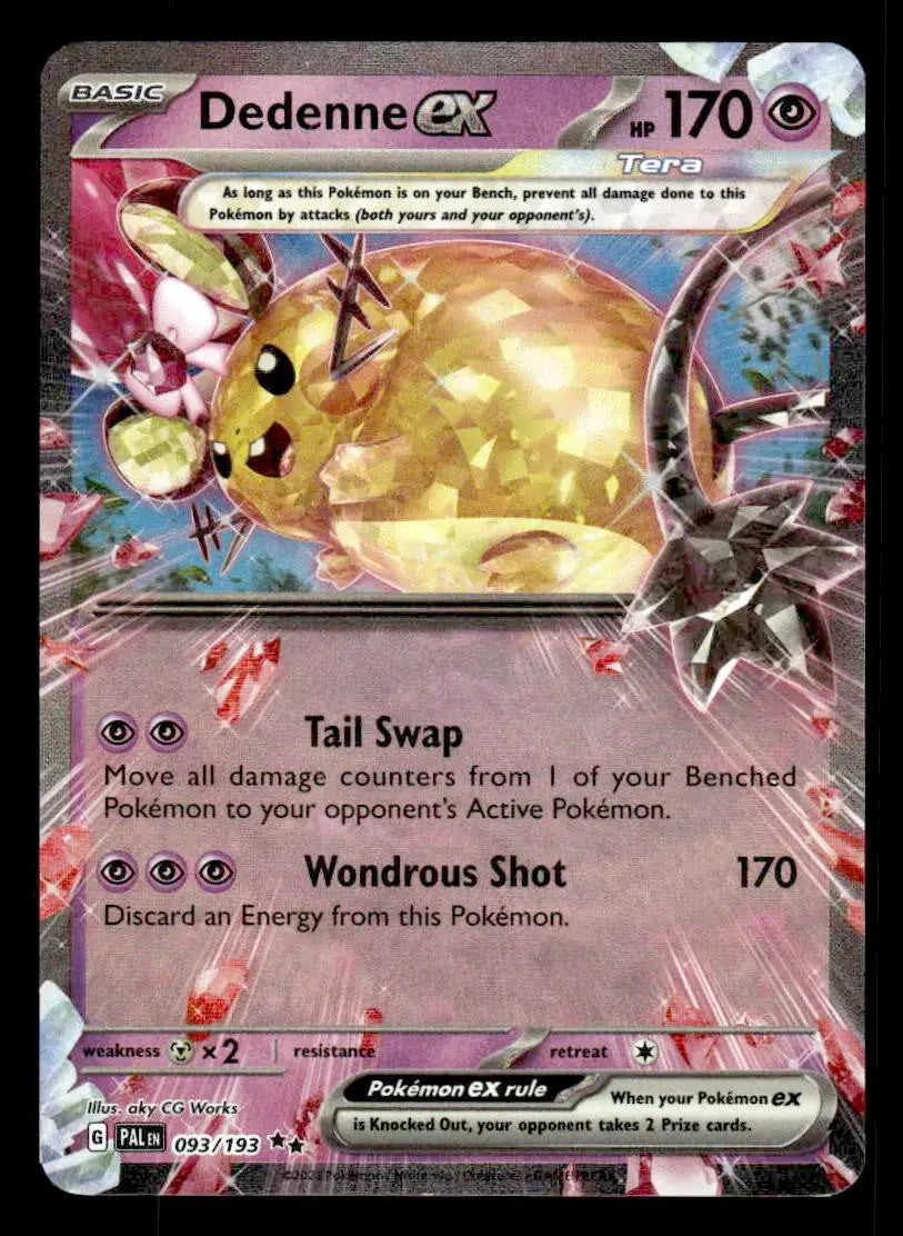 SV02: Paldea Evolved #093/193 Dedenne ex Double Rare NM