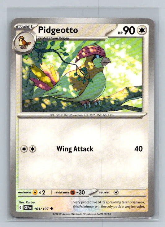 SV03: Obsidian Flames #163/197 Pidgeotto - TCG Card Single