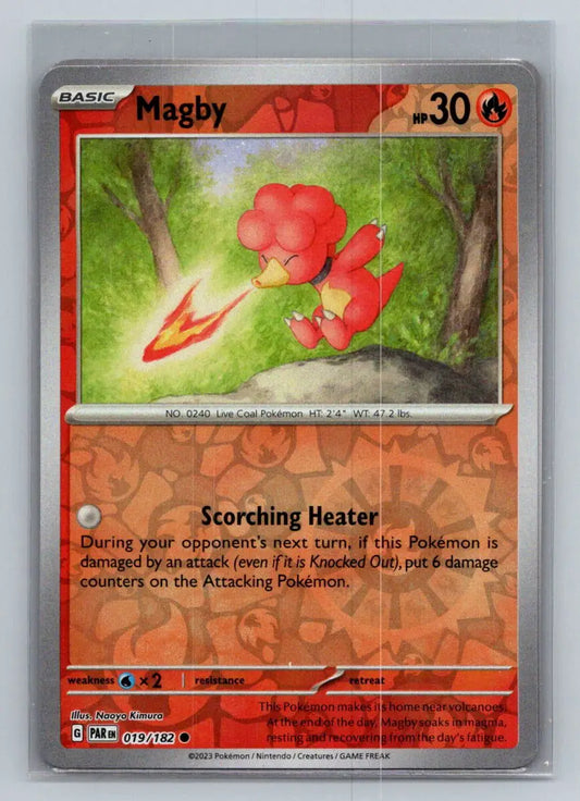 SV04: Paradox Rift #019/182 Magby Reverse Holo - Pokémon Card Single