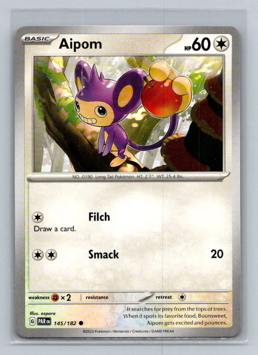 SV04: Paradox Rift #145/182 Aipom - Pokémon Card Single
