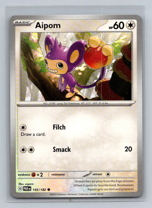 SV04: Paradox Rift #145/182 Aipom - Pokémon Card Single
