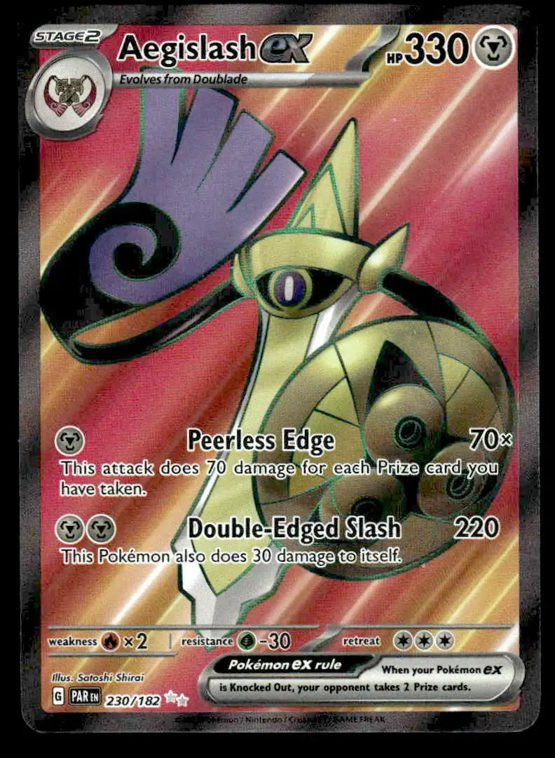 SV04: Paradox Rift #230/182 Aegislash ex Ultra Rare NM - Pokémon Card Single