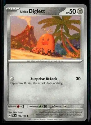SV08: Surging Sparks Alolan Diglett Common #122/191 Near Mint or Better - Pokémon Card Single
