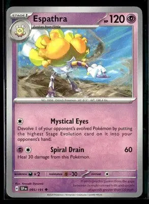 2024 Scarlet & Violet: Surging Sparks Espathra #095/191 Base Uncommon NM - Pokémon Card Single