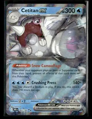 SV10: Destined Rivals Cetitan ex Ultra Rare #065/182 Near Mint or Better - Pokémon Card Single