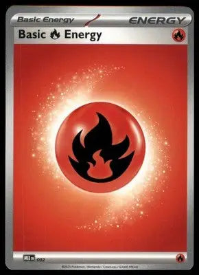 SVE: Scarlet & Violet Energies Basic Fire Energy - 002 Common Regular SVE 2023 - Pokémon Card Single