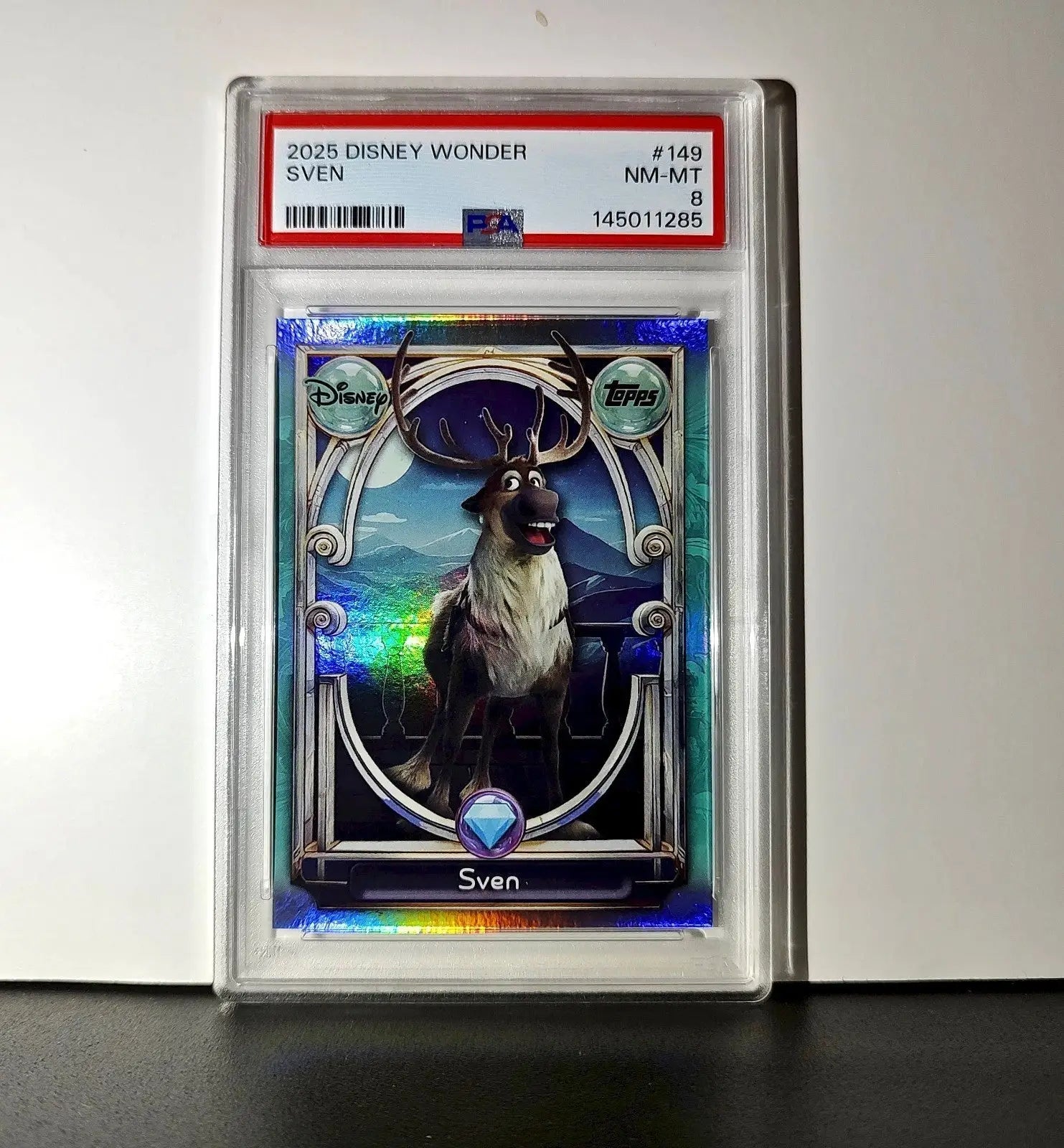 Sven 2025 Topps Disney Wonder #149 Diamond Card Frozen PSA 8 - Non-Sports Card Single