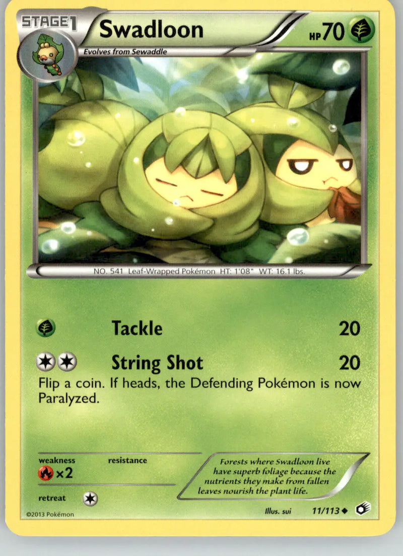 Swadloon - Legendary Treasures - 11/113 - NM Pokemon