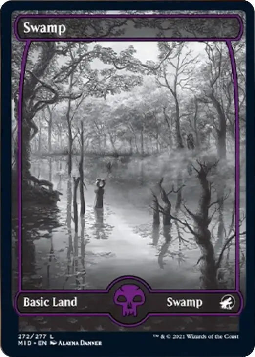 Swamp (272) - Innistrad: Midnight Hunt - 272 - NM Magic: The Gathering - Magic Card Single