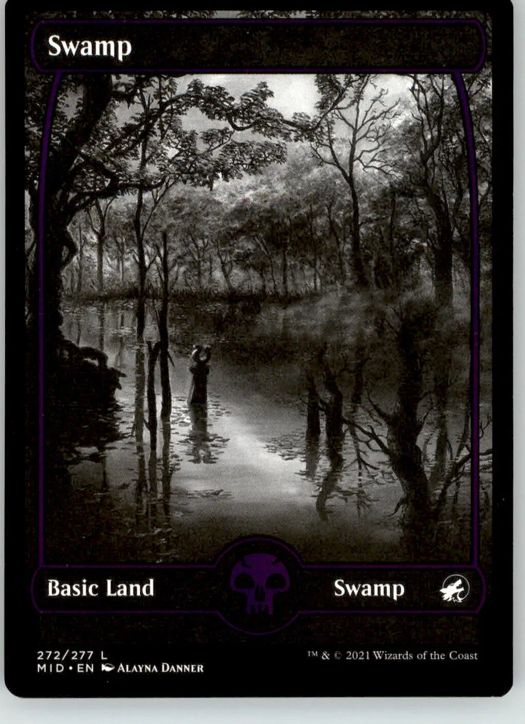 Swamp (272) - Innistrad: Midnight Hunt - 272 - NM Magic: The Gathering - Magic Card Single