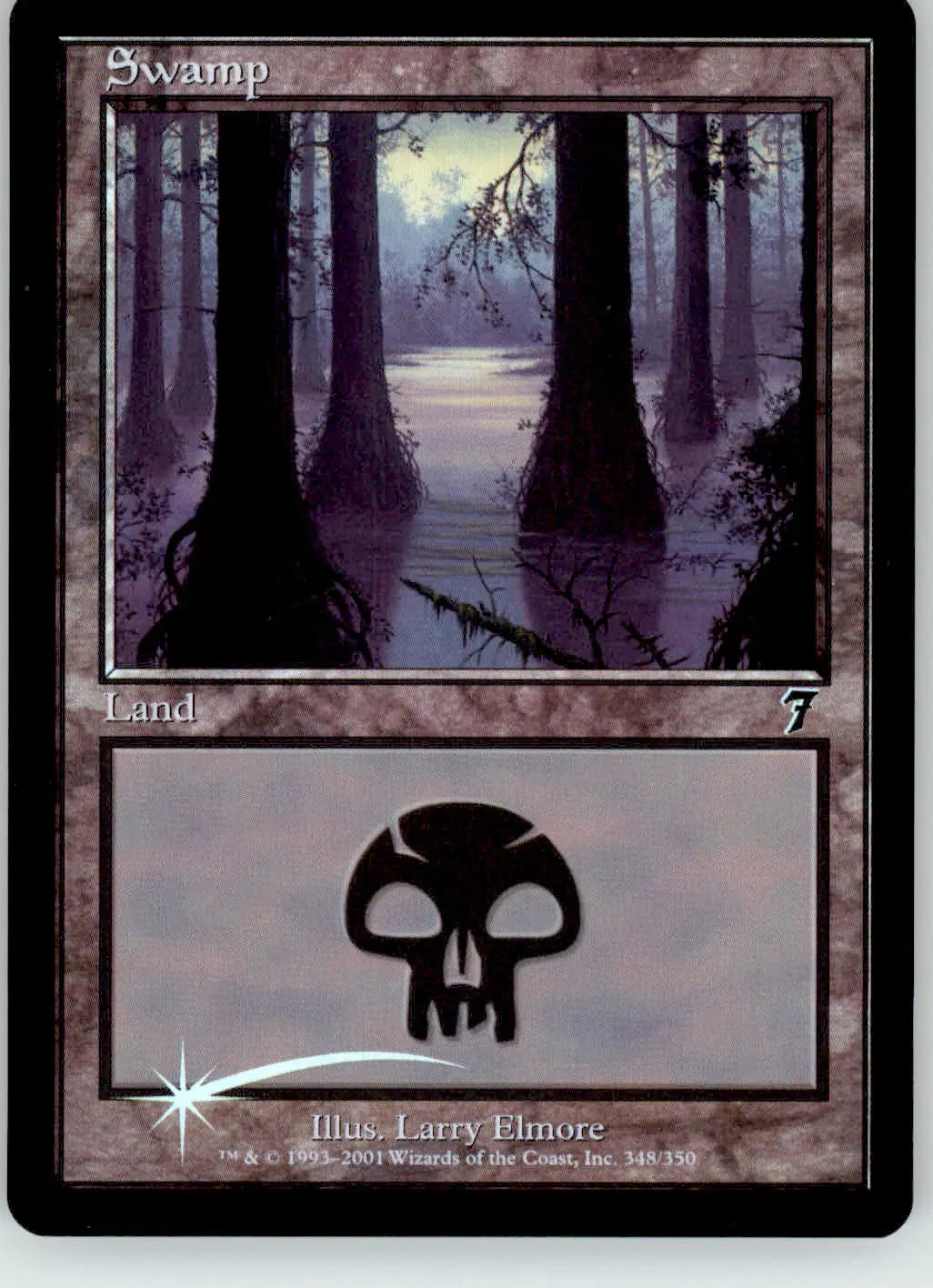 Swamp (348) - 7th Edition - 348 - Foil LP Magic: The Gathering - Magic Card Single