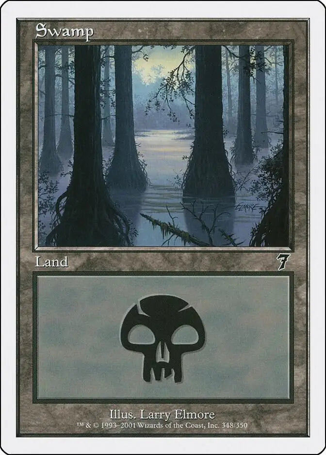 Swamp (348) - 7th Edition - 348 - Foil LP Magic: The Gathering - Magic Card Single