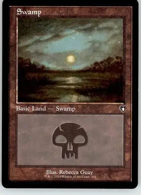 Swamp (444) (Retro Frame) - Commander Masters - 444 - NM Magic: The Gathering - Magic Card Single