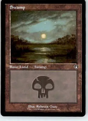 Swamp (444) (Retro Frame) - Commander Masters - 444 - Normal NM - TCG Card Single