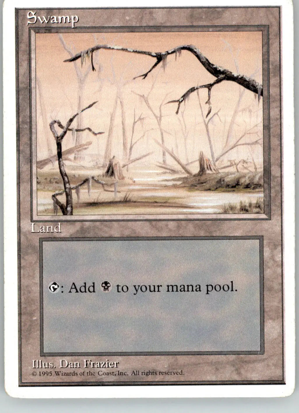 Swamp (B) - Fourth Edition ALTERNATE - MP Magic: The Gathering