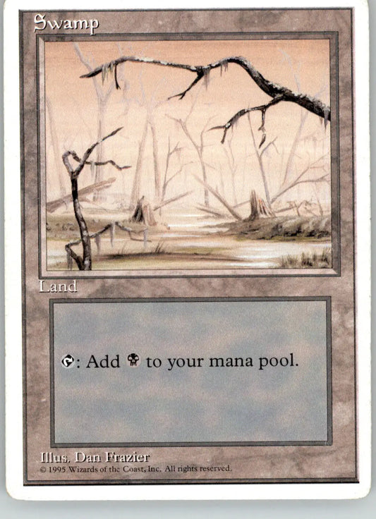 Swamp (B) - Fourth Edition ALTERNATE - MP Magic: The Gathering - Magic Card Single