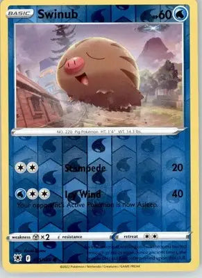 Swinub - Astral Radiance - 031/189 - Reverse Holo LP Pokemon - Pokémon Card Single