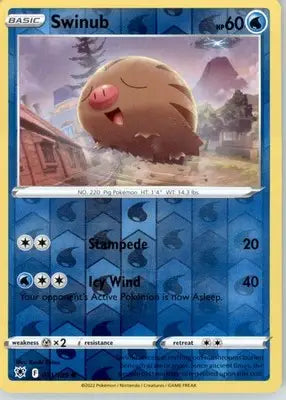 Swinub - SWSH10: Astral Radiance - Reverse Holo LP - #031/189 - Pokémon Card Single