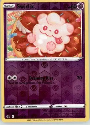 Swirlix - Chilling Reign - 067/198 - Reverse Holo LP Pokemon - Pokémon Card Single