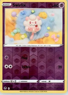 Swirlix - SWSH12: Silver Tempest - Reverse Holo LP - #083/195 - Pokémon Card Single