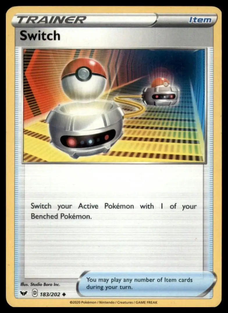 Switch 183/202 Swsh01: Sword & Shield Regular Pokemon - Pokémon Card Single