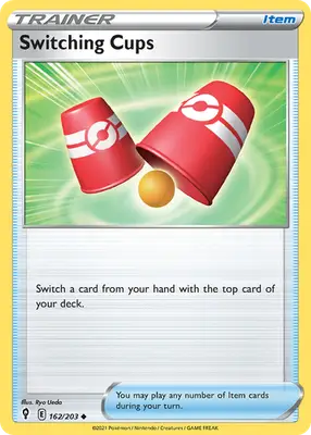 Switching Cups - Evolving Skies - 162/203 - Reverse Holo LP Pokemon - Pokémon Card Single