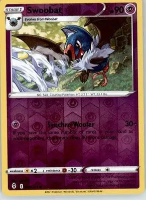Swoobat - Evolving Skies - 069/203 - Reverse Holo LP Pokemon