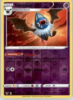Swoobat - SWSH04: Vivid Voltage - 074/185 - Reverse Holo LP - Pokémon Card Single