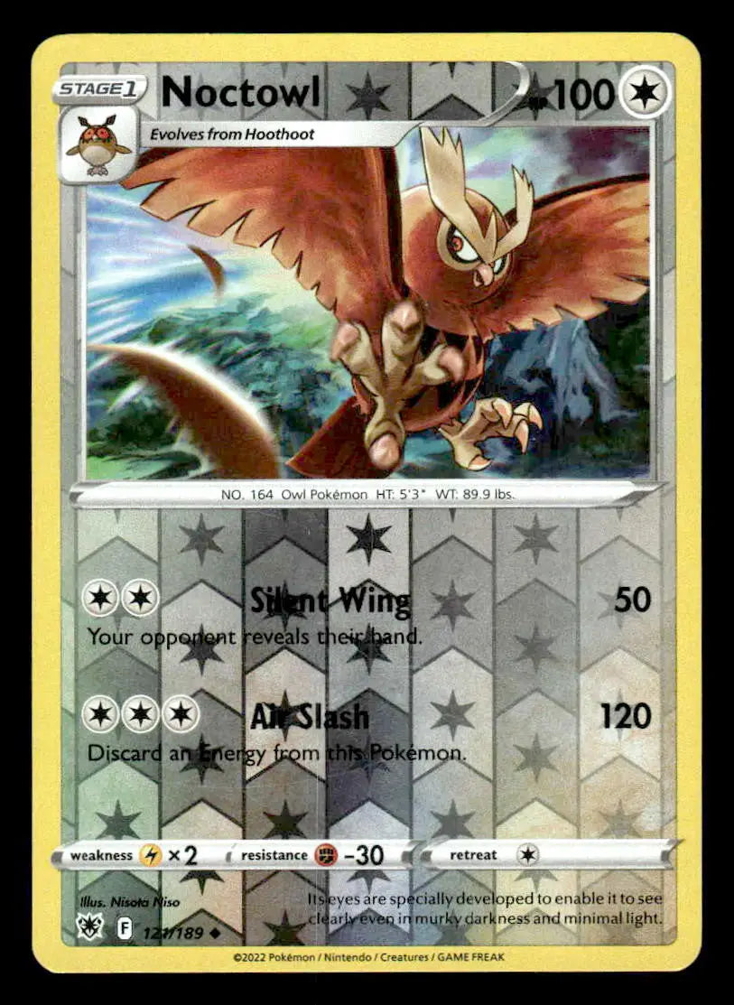 Sword & Shield: Astral Radiance Noctowl #121/189 Reverse Holo Uncommon NM - Pokémon Card Single