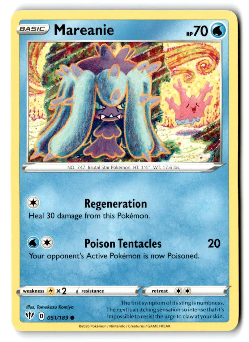 SWSH03: Darkness Ablaze #051/189 Mareanie - Pokémon Card Single