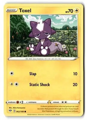 SWSH03: Darkness Ablaze #062/189 Toxel - Pokémon Card Single