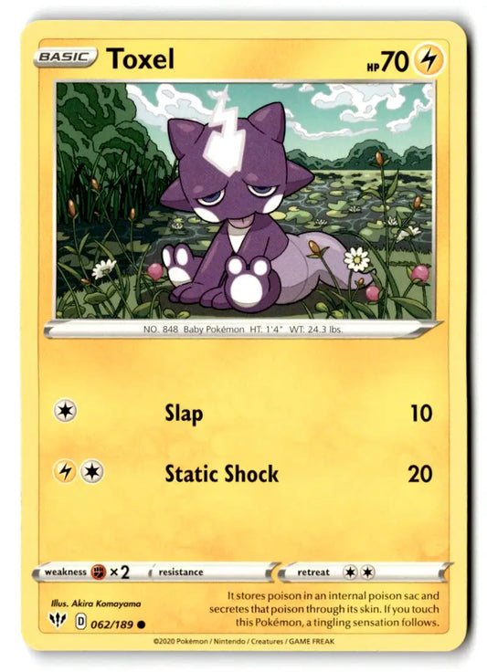 SWSH03: Darkness Ablaze #062/189 Toxel - Pokémon Card Single