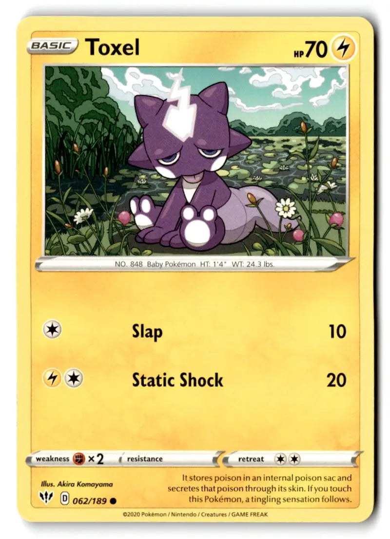 SWSH03: Darkness Ablaze #062/189 Toxel - Pokémon Card Single