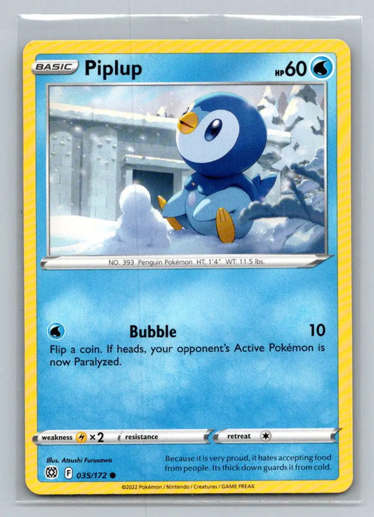 SWSH09: Brilliant Stars #035/172 Piplup - Pokémon Card Single