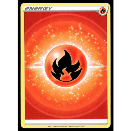 SWSH09: Brilliant Stars Fire Energy (2022 Unnumbered) NM-MT Pokemon Trading Card - Pokémon Card Single