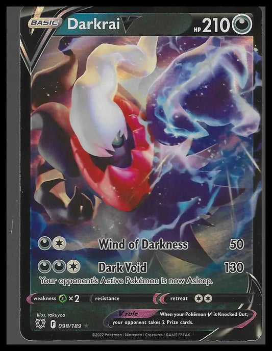 SWSH10: Astral Radiance #098/189 Darkrai V Holo - Pokémon Card Single