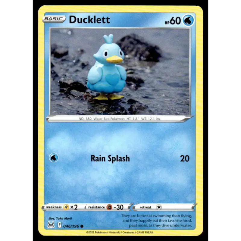 SWSH11: Lost Origin #046/196 Ducklett NM-MT Pokemon Trading Card - Pokémon Card Single