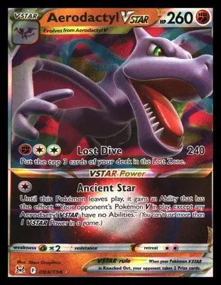 SWSH11: Lost Origin #093/196 Aerodactyl VSTAR Ultra Rare Holo - Pokémon Card Single