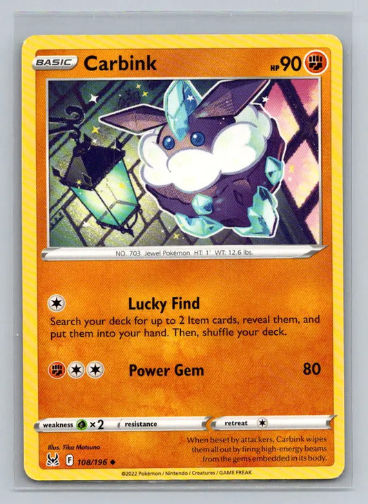 SWSH11: Lost Origin #108/196 Carbink - Pokémon Card Single