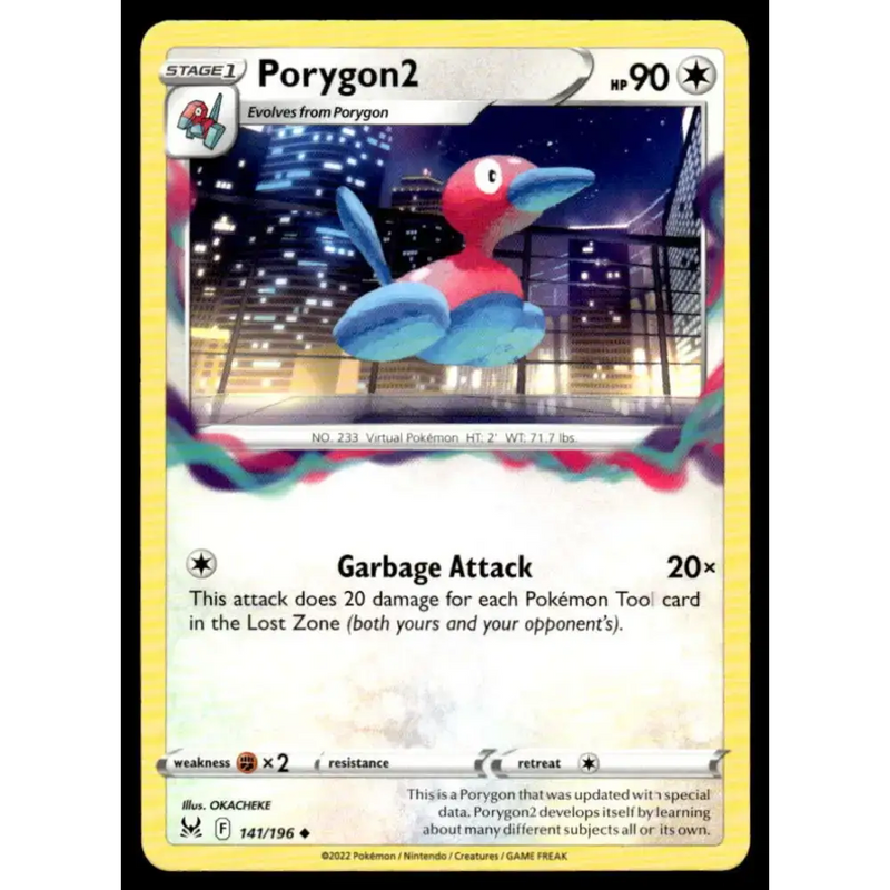 SWSH11: Lost Origin #141/196 Porygon2 NM-MT Pokemon Trading Card - Pokémon Card Single