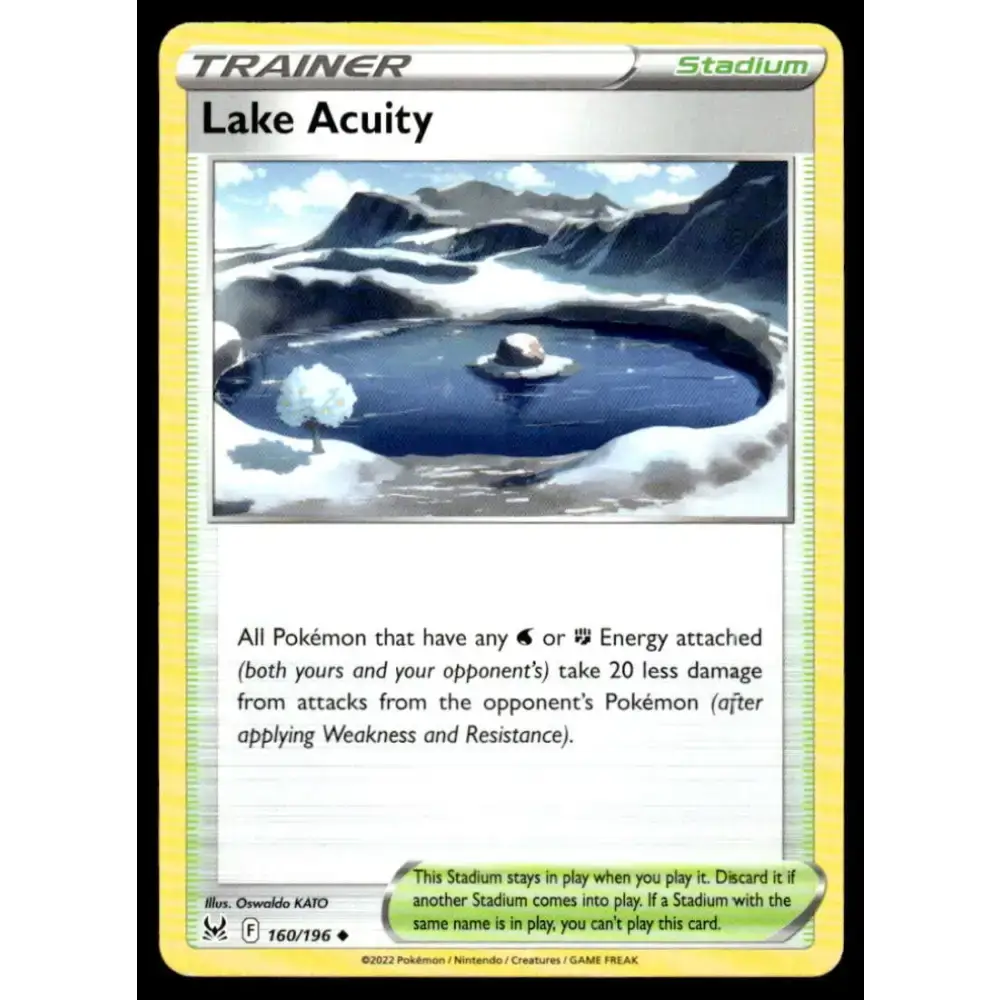 SWSH11: Lost Origin #160/196 Lake Acuity NM-MT Pokemon Trading Card - Pokémon Card Single